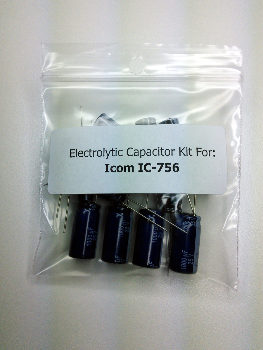 Icom IC-756 (v1) electrolytic capacitor kit – Klondike Mike's