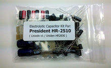 Load image into Gallery viewer, President HR2510 / Lincoln v1 / Uniden HR2830 electrolytic capacitor kit (Deluxe)