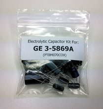 Load image into Gallery viewer, GE 3-5869A (w/PTBM070COX), Kraco 2455, Stabo XF 2100 electrolytic capacitor kit