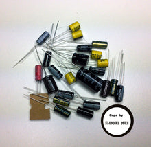 Load image into Gallery viewer, Midland 13-857B, 13-882C / RCA 14T300, 14T301 / Lafayette Micro 223A / Pearce Simpson Tiger 40A electrolytic capacitor kit
