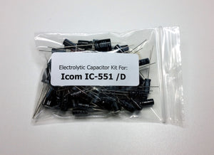 Icom IC-551, IC-551D electrolytic capacitor kit