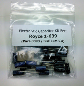 Royce 1-639 / Pace 8093 /  SBE LCMS-4 / Kraco 2500 electrolytic capacitor kit