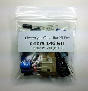 Cobra 146 GTL, Uniden PC-244 (PC-833) electrolytic capacitor kit