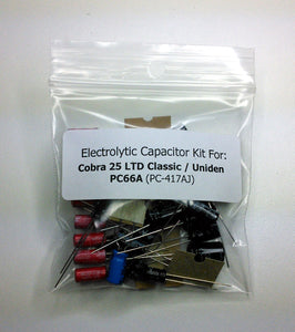 Cobra 25 LTD Classic / Uniden PC66A (PC-417AJ) electrolytic capacitor kit